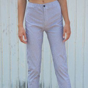 Brandy Melville Tilden Pants Blue White Striped